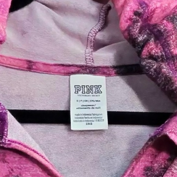 PINK Victoria's Secret Pink and Black Hoodie - Picture 8 of 9